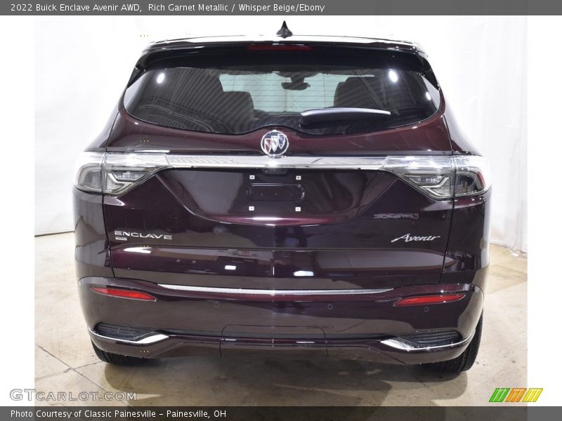 Rich Garnet Metallic / Whisper Beige/Ebony 2022 Buick Enclave Avenir AWD