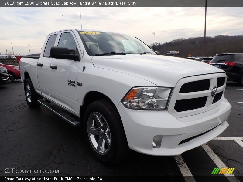 Bright White / Black/Diesel Gray 2013 Ram 1500 Express Quad Cab 4x4