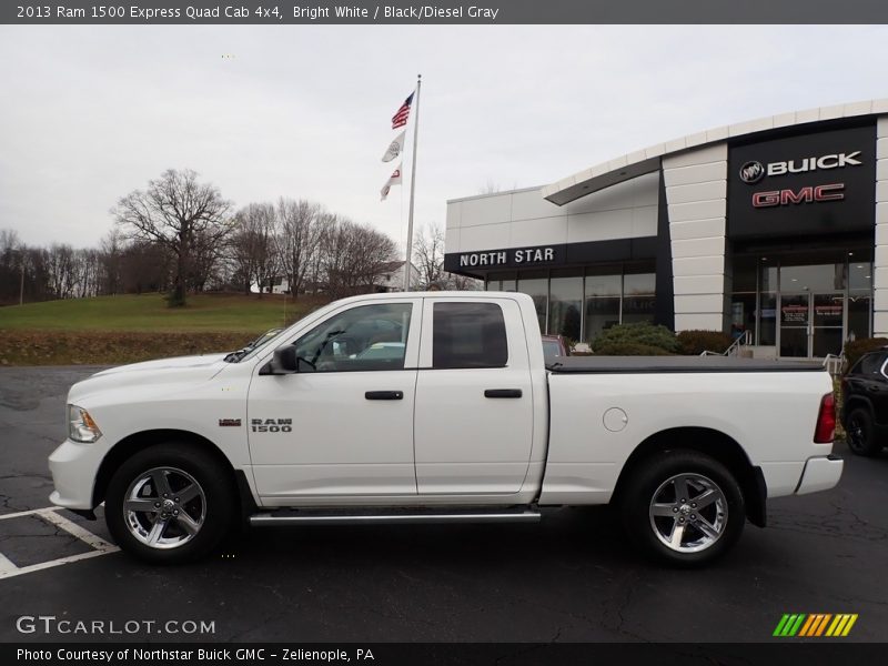 Bright White / Black/Diesel Gray 2013 Ram 1500 Express Quad Cab 4x4