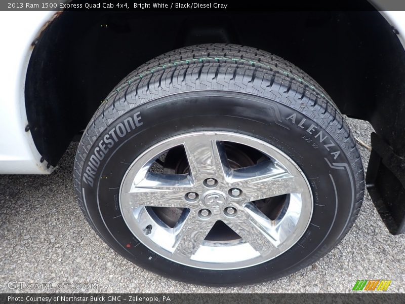 Bright White / Black/Diesel Gray 2013 Ram 1500 Express Quad Cab 4x4