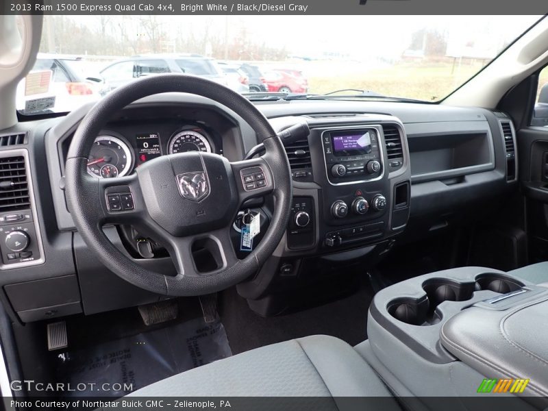 Bright White / Black/Diesel Gray 2013 Ram 1500 Express Quad Cab 4x4