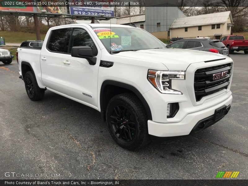 Summit White / Jet Black 2021 GMC Sierra 1500 Elevation Crew Cab 4WD