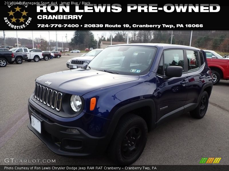 Jetset Blue / Black 2016 Jeep Renegade Sport 4x4