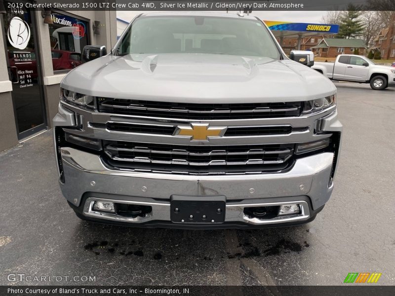 Silver Ice Metallic / Gideon/Very Dark Atmosphere 2019 Chevrolet Silverado 1500 LTZ Crew Cab 4WD