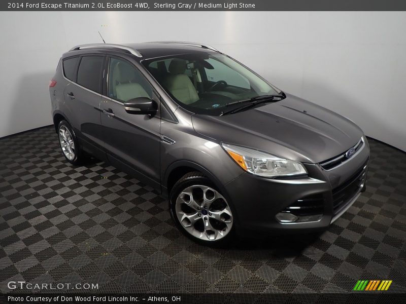 Sterling Gray / Medium Light Stone 2014 Ford Escape Titanium 2.0L EcoBoost 4WD