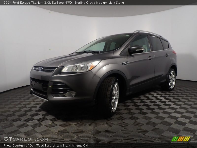 Sterling Gray / Medium Light Stone 2014 Ford Escape Titanium 2.0L EcoBoost 4WD