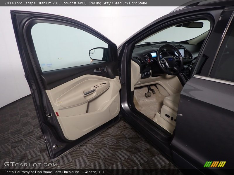 Sterling Gray / Medium Light Stone 2014 Ford Escape Titanium 2.0L EcoBoost 4WD