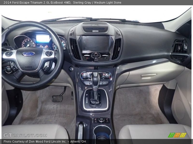 Sterling Gray / Medium Light Stone 2014 Ford Escape Titanium 2.0L EcoBoost 4WD