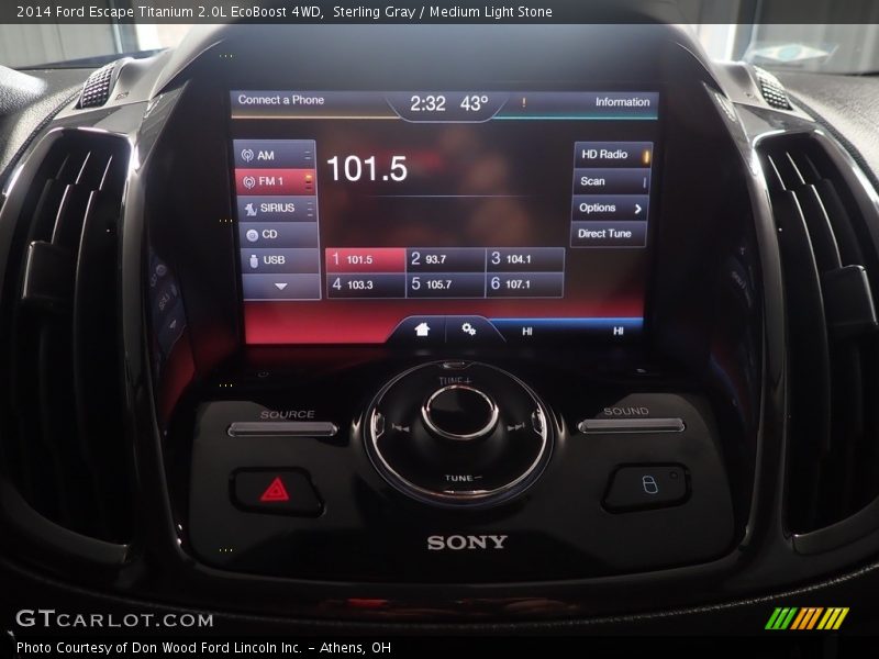 Sterling Gray / Medium Light Stone 2014 Ford Escape Titanium 2.0L EcoBoost 4WD