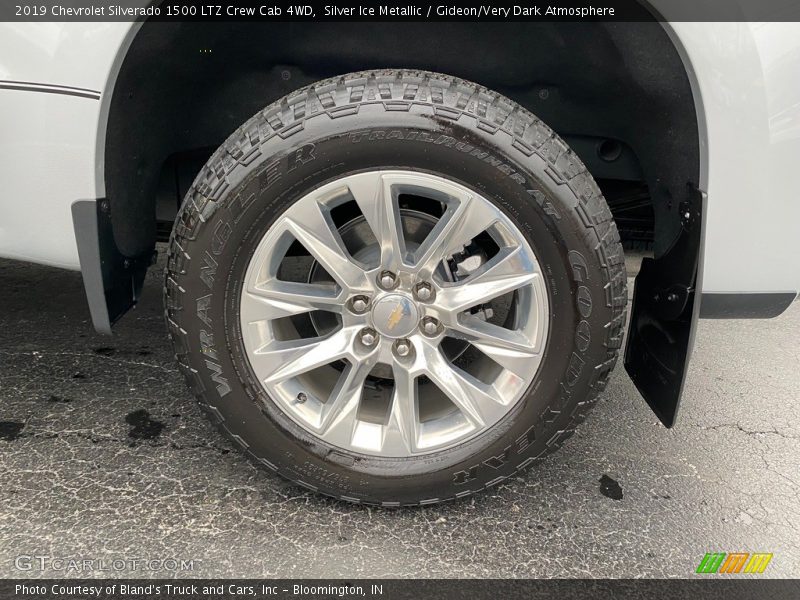 Silver Ice Metallic / Gideon/Very Dark Atmosphere 2019 Chevrolet Silverado 1500 LTZ Crew Cab 4WD