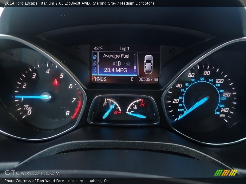 Sterling Gray / Medium Light Stone 2014 Ford Escape Titanium 2.0L EcoBoost 4WD