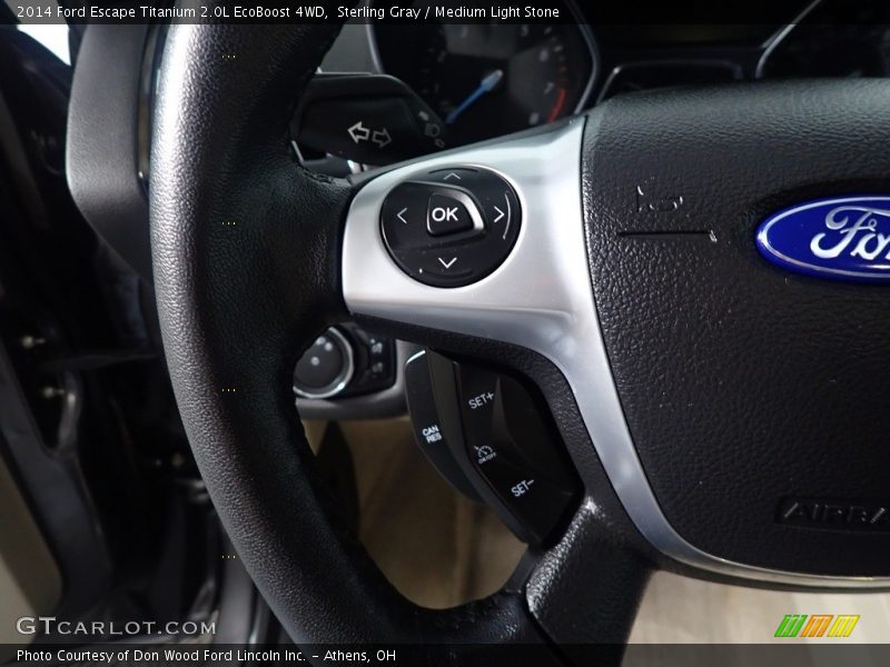 Sterling Gray / Medium Light Stone 2014 Ford Escape Titanium 2.0L EcoBoost 4WD