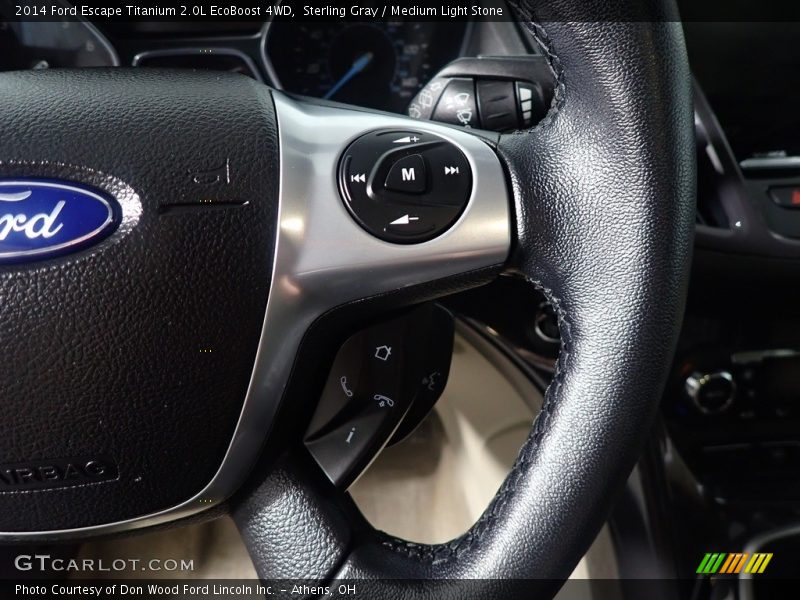 Sterling Gray / Medium Light Stone 2014 Ford Escape Titanium 2.0L EcoBoost 4WD