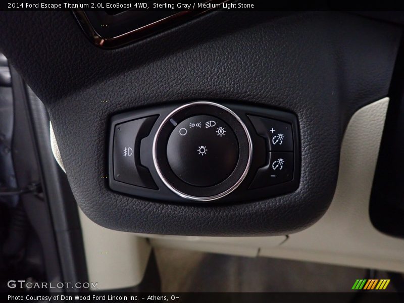 Sterling Gray / Medium Light Stone 2014 Ford Escape Titanium 2.0L EcoBoost 4WD