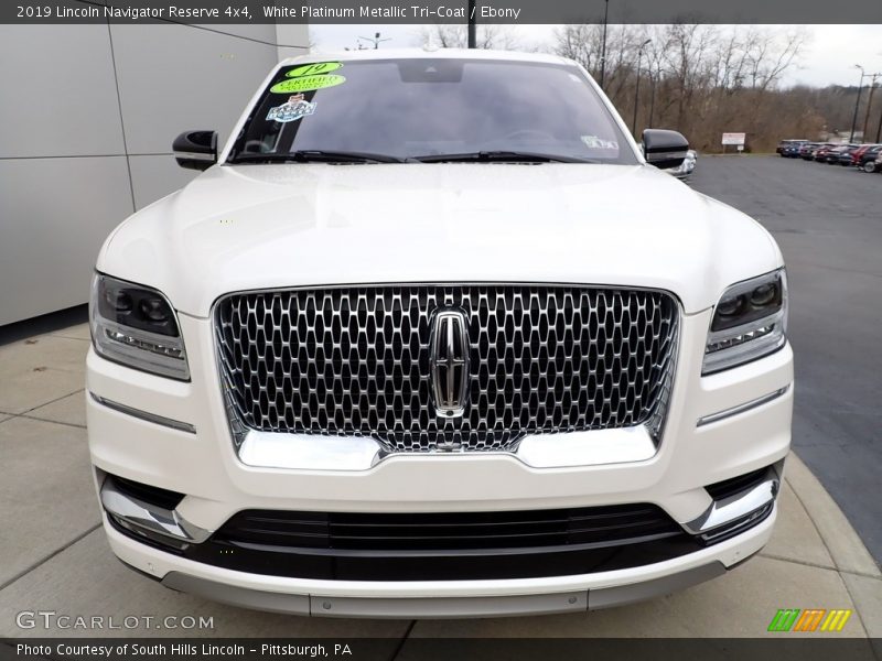 White Platinum Metallic Tri-Coat / Ebony 2019 Lincoln Navigator Reserve 4x4