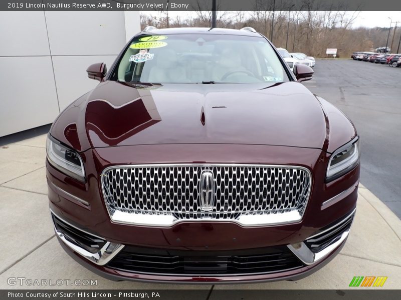 Burgundy Velvet / Ebony 2019 Lincoln Nautilus Reserve AWD