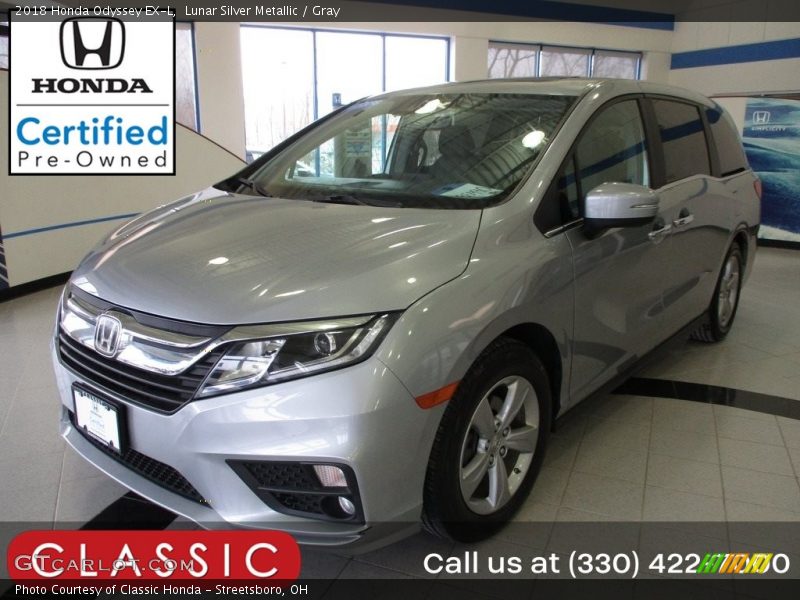 Lunar Silver Metallic / Gray 2018 Honda Odyssey EX-L