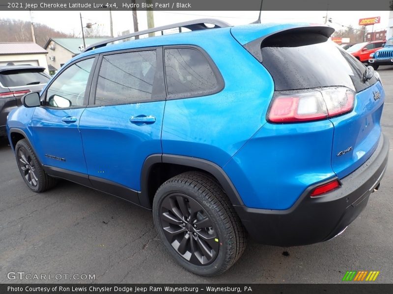 Hydro Blue Pearl / Black 2021 Jeep Cherokee Latitude Lux 4x4