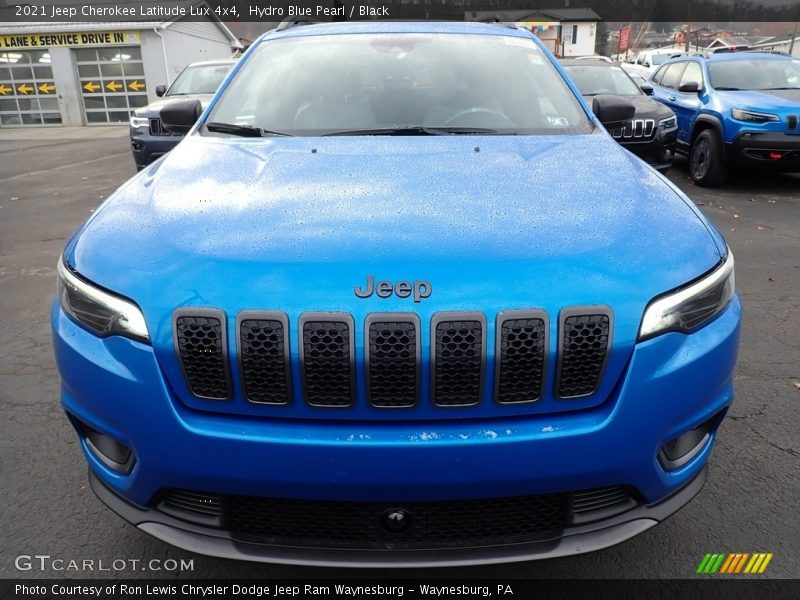 Hydro Blue Pearl / Black 2021 Jeep Cherokee Latitude Lux 4x4
