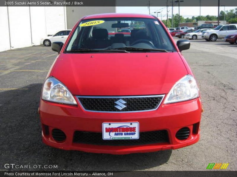 Racy Red / Black 2005 Suzuki Aerio S Sedan