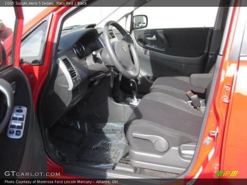 Racy Red / Black 2005 Suzuki Aerio S Sedan