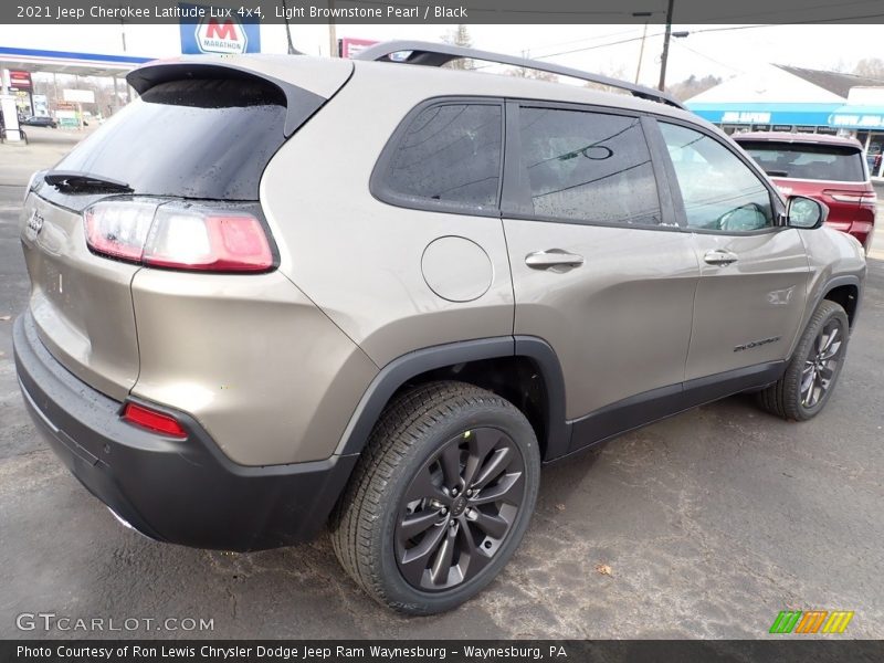 Light Brownstone Pearl / Black 2021 Jeep Cherokee Latitude Lux 4x4