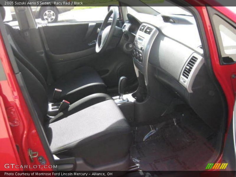Racy Red / Black 2005 Suzuki Aerio S Sedan