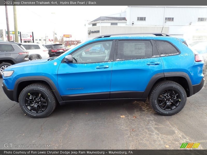 Hydro Blue Pearl / Black 2021 Jeep Cherokee Traihawk 4x4