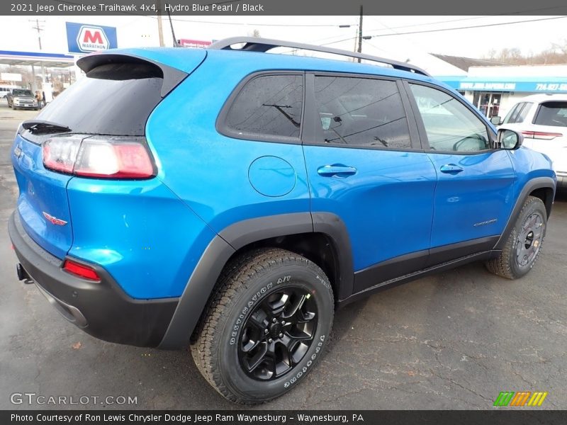 Hydro Blue Pearl / Black 2021 Jeep Cherokee Traihawk 4x4