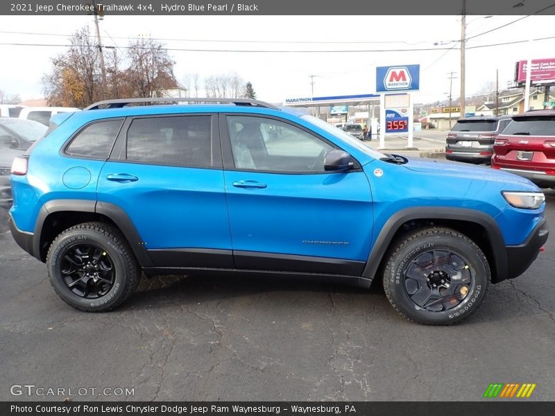 Hydro Blue Pearl / Black 2021 Jeep Cherokee Traihawk 4x4