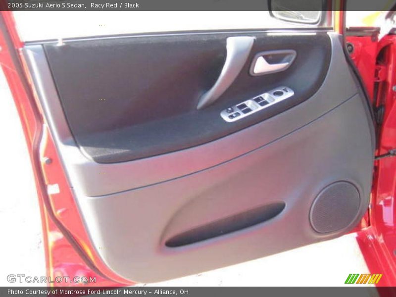 Racy Red / Black 2005 Suzuki Aerio S Sedan
