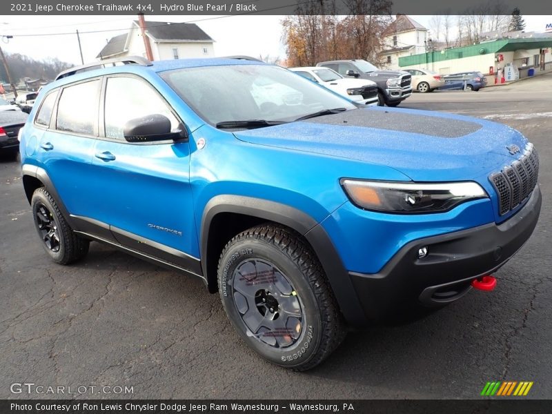 Hydro Blue Pearl / Black 2021 Jeep Cherokee Traihawk 4x4