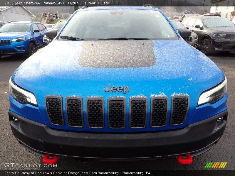 Hydro Blue Pearl / Black 2021 Jeep Cherokee Traihawk 4x4