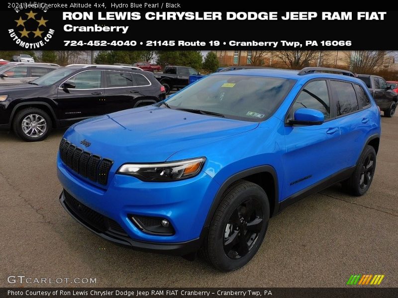 Hydro Blue Pearl / Black 2021 Jeep Cherokee Altitude 4x4