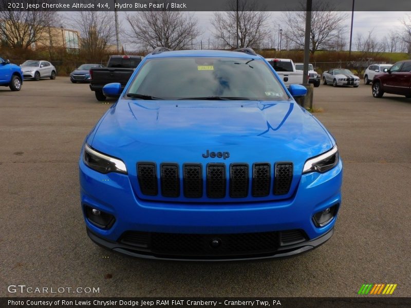 Hydro Blue Pearl / Black 2021 Jeep Cherokee Altitude 4x4