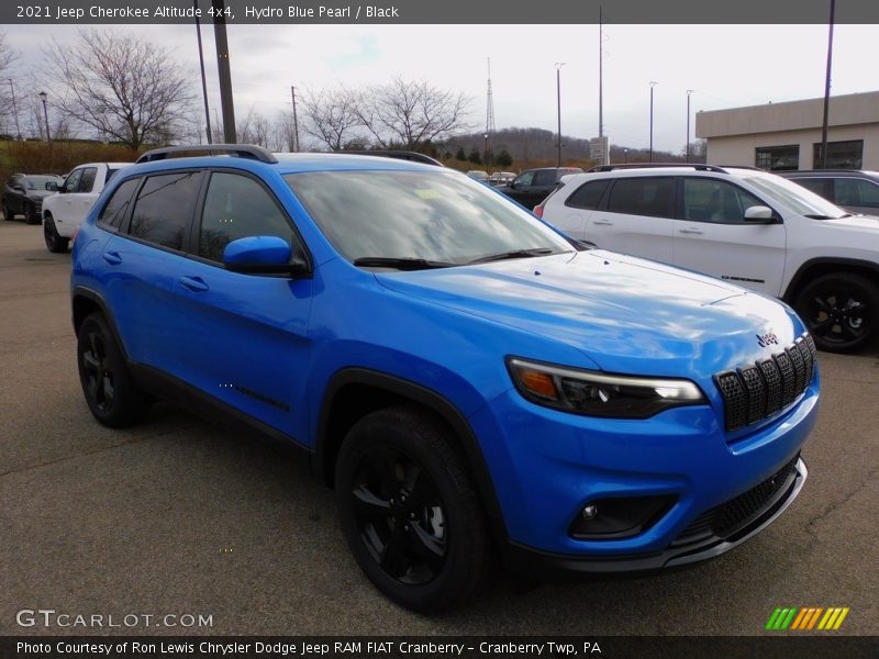 Hydro Blue Pearl / Black 2021 Jeep Cherokee Altitude 4x4