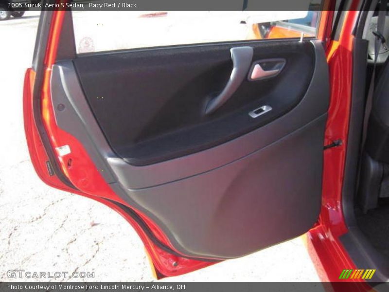 Racy Red / Black 2005 Suzuki Aerio S Sedan