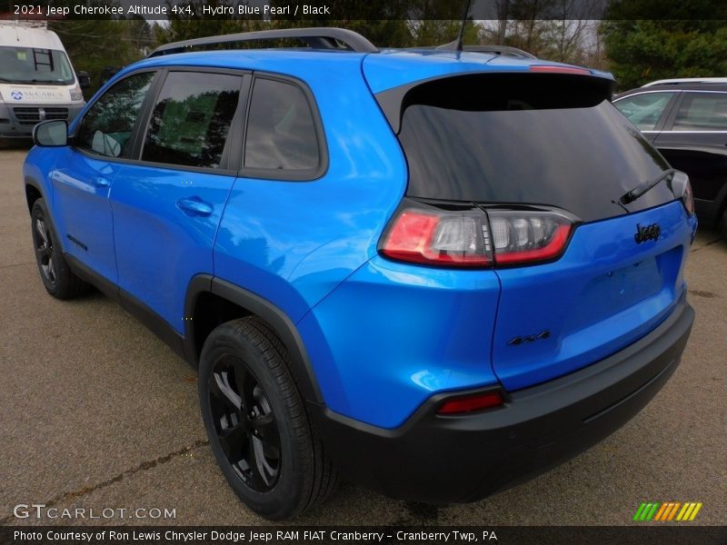 Hydro Blue Pearl / Black 2021 Jeep Cherokee Altitude 4x4