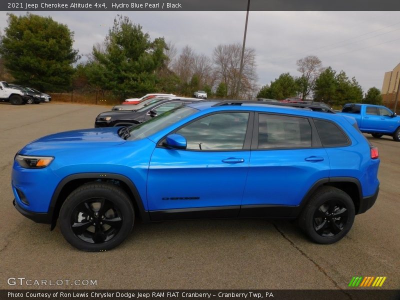Hydro Blue Pearl / Black 2021 Jeep Cherokee Altitude 4x4