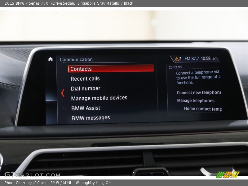 Singapore Gray Metallic / Black 2019 BMW 7 Series 750i xDrive Sedan