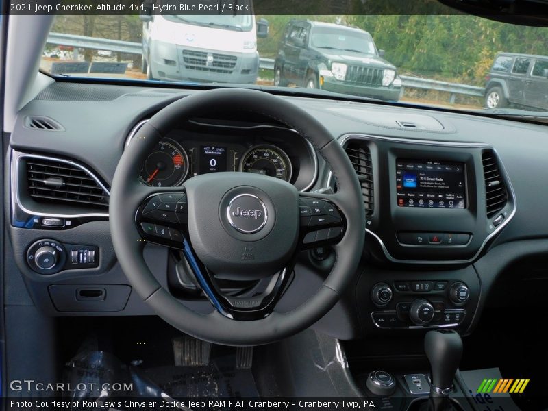 Hydro Blue Pearl / Black 2021 Jeep Cherokee Altitude 4x4