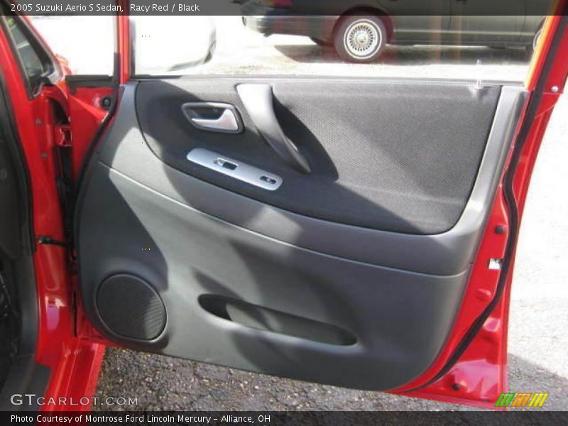 Racy Red / Black 2005 Suzuki Aerio S Sedan