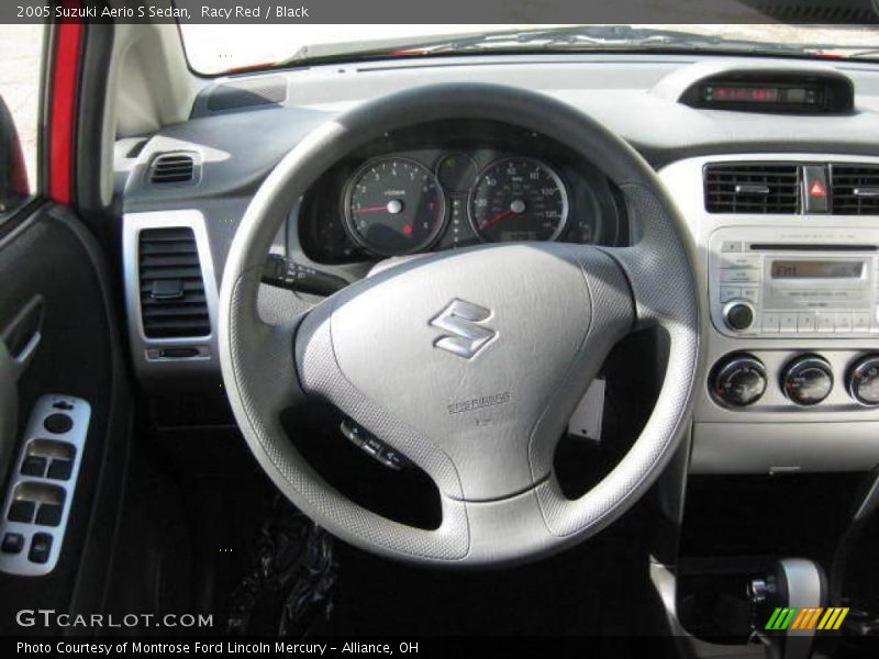 Racy Red / Black 2005 Suzuki Aerio S Sedan