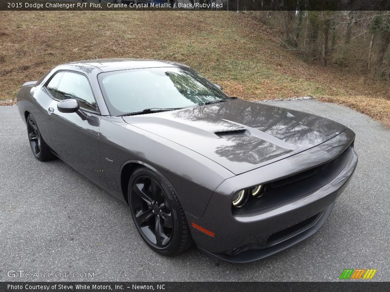 Granite Crystal Metallic / Black/Ruby Red 2015 Dodge Challenger R/T Plus