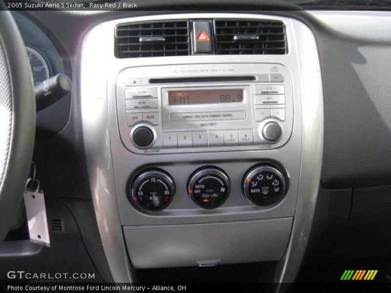Racy Red / Black 2005 Suzuki Aerio S Sedan