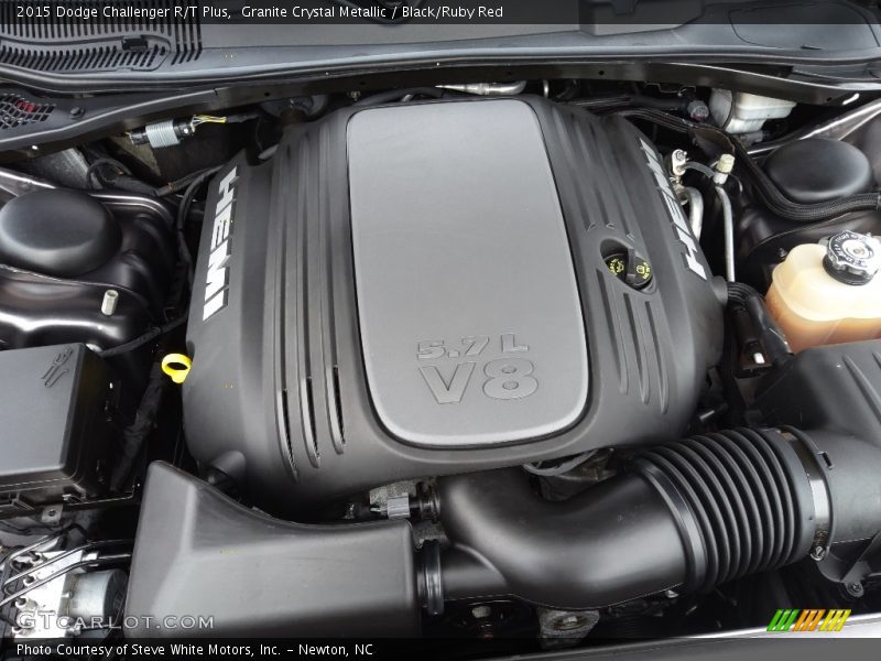 Granite Crystal Metallic / Black/Ruby Red 2015 Dodge Challenger R/T Plus