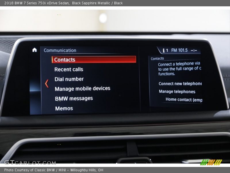 Black Sapphire Metallic / Black 2018 BMW 7 Series 750i xDrive Sedan