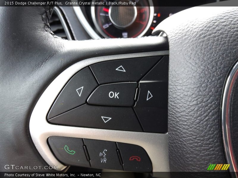 Granite Crystal Metallic / Black/Ruby Red 2015 Dodge Challenger R/T Plus