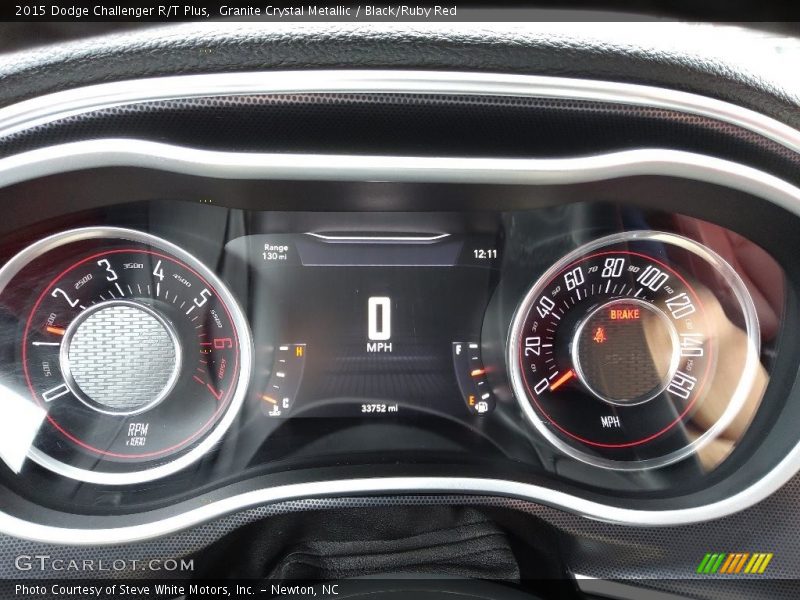 Granite Crystal Metallic / Black/Ruby Red 2015 Dodge Challenger R/T Plus