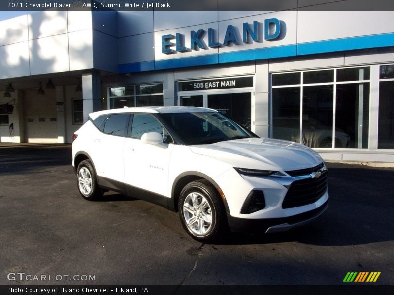 Summit White / Jet Black 2021 Chevrolet Blazer LT AWD